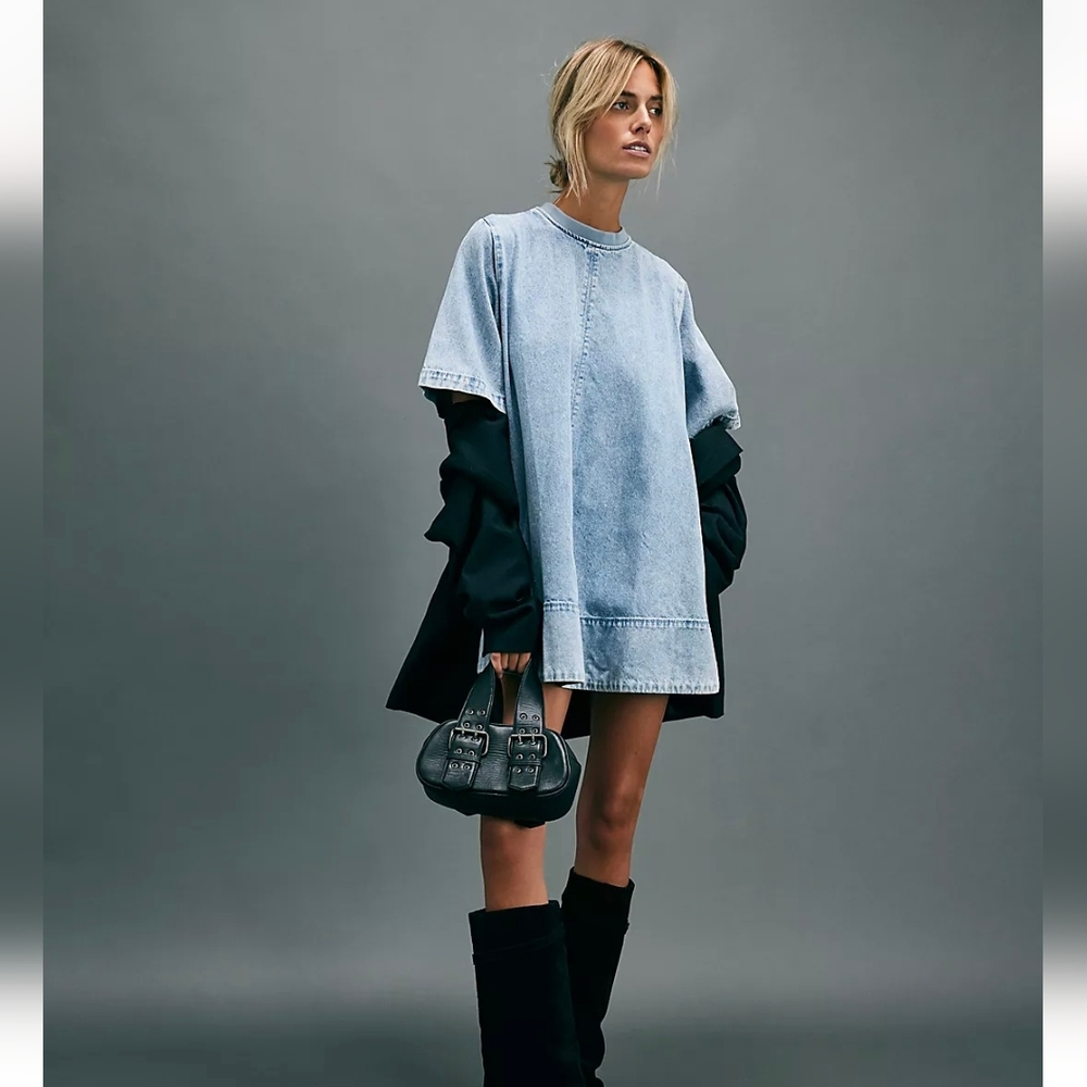 Free People Harlow denim mini dress